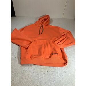Noble Outfitters Men Large Orange Pullover Hoodie Sweatshirt Fleece Lined L